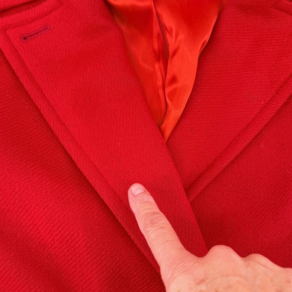 Vintage Pendleton Wool Womens Red Double Breasted Coat Jacket Sz ? Preppy *read* - Picture 15 of 16